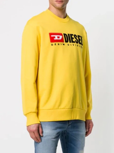 Shop Diesel Logo T In Yellow