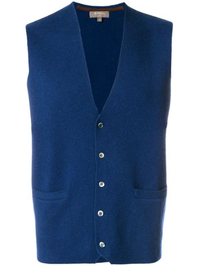 Shop N•peal The Chelsea Milano Waistcoat In Blue
