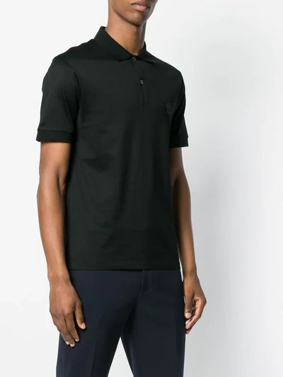 Shop Alexander Mcqueen Classic Piqué Polo Shirt In Black