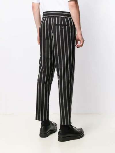 Shop Vivienne Westwood Striped Trousers In Black