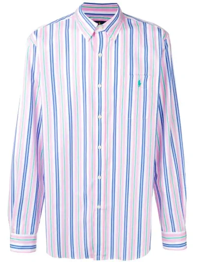 POLO RALPH LAUREN STRIPED SHIRT - 粉色