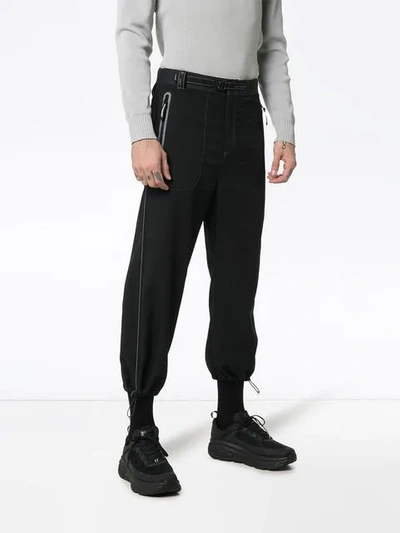 Shop And Wander Belted Technical Trousers In Black