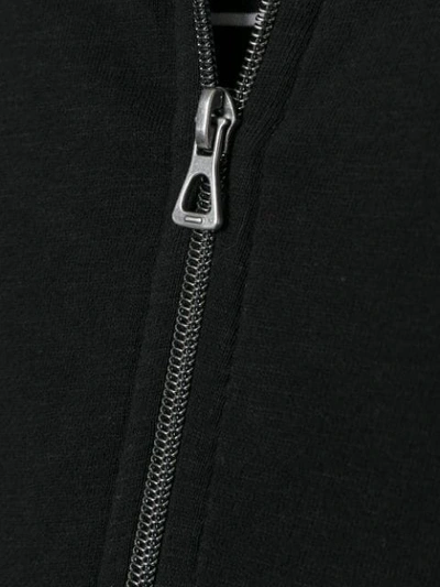 Shop James Perse Zipped Hoodie In Black