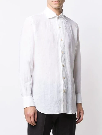 Shop Alessandro Gherardi Pointed Collar Shirt In White