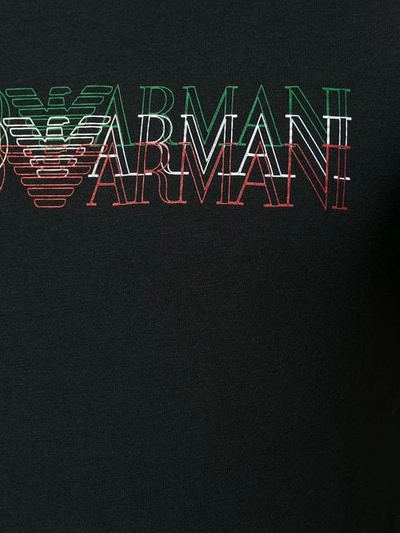 Shop Emporio Armani Logo Print T In Black