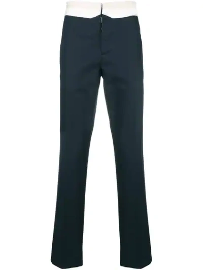 Shop Maison Margiela Classic Tailored Trousers In Blue