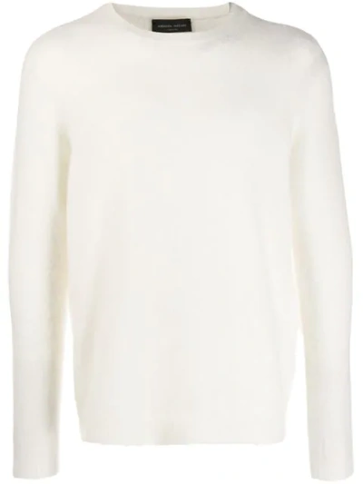 Shop Roberto Collina Long-sleeve Fitted Sweater In White