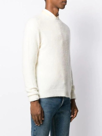 Shop Roberto Collina Long-sleeve Fitted Sweater In White