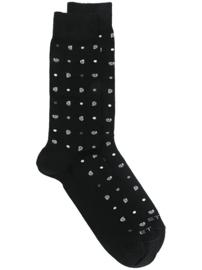 Shop Etro Intarsia Socks In 1 Black