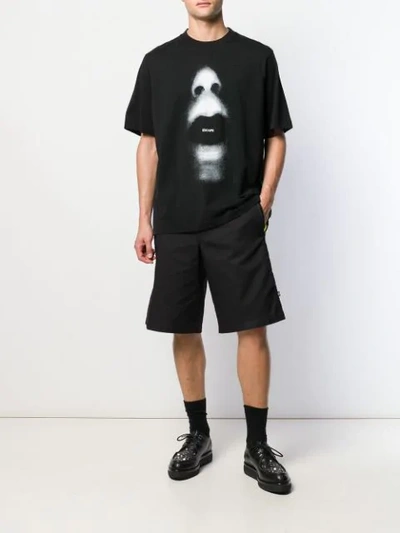 MARCELO BURLON COUNTY OF MILAN MOUTH OVER T-SHIRT - 黑色