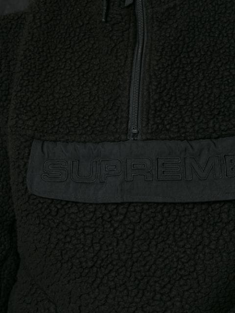Supreme Logo Fleece In Black | ModeSens
