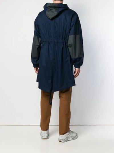 Shop Acne Studios Two-tone Oversized Parka In Blue