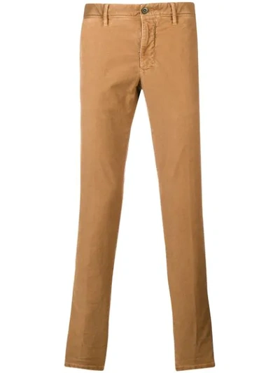 Shop Incotex Slim-fit Trousers In Brown
