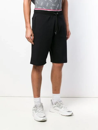 Shop Moschino Underwear Logo Waistband Shorts In Black