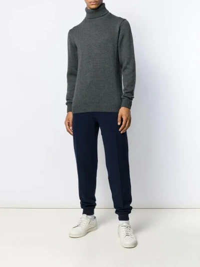 Shop Brunello Cucinelli Drawstring Creased Track Trousers In Blue