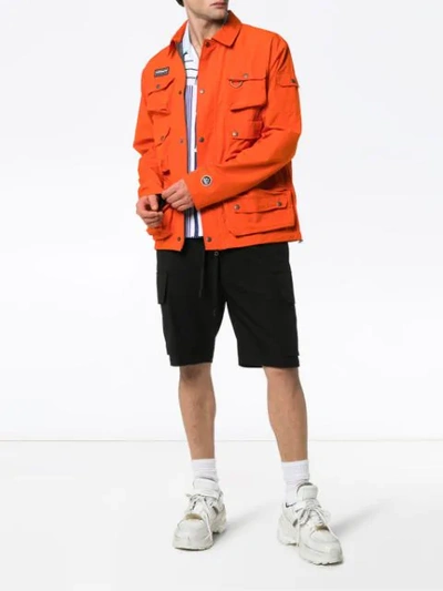 Shop Adidas Originals X Spezial Wardour Utility Pocket Shirt Jacket In Orange