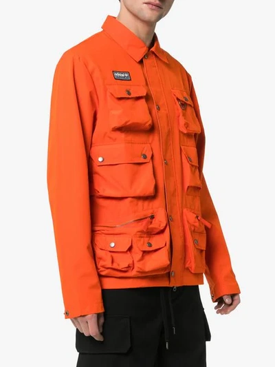 Shop Adidas Originals X Spezial Wardour Utility Pocket Shirt Jacket In Orange