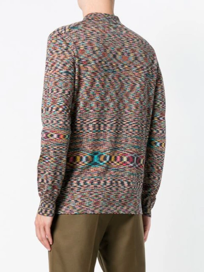 Shop Missoni Fine Knit Polo Top - Black