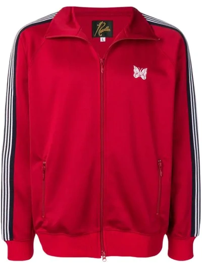 Needles Striped Sleeves Track Jacket In Red | ModeSens