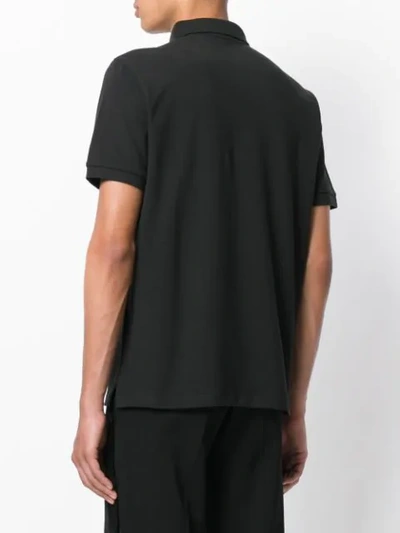 Shop Valentino Short Sleeve Polo Shirt In Black