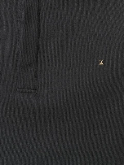 Shop Valentino Short Sleeve Polo Shirt In Black