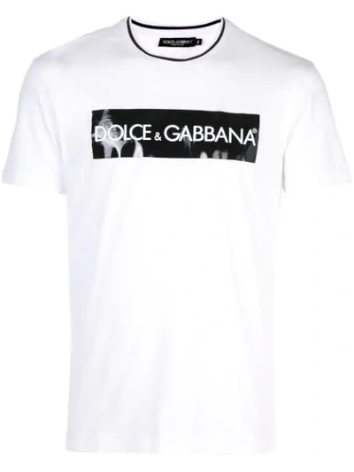 Shop Dolce & Gabbana Logo Tape T-shirt In White