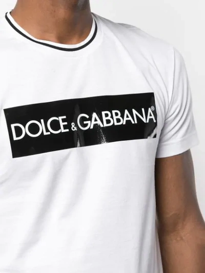 Shop Dolce & Gabbana Logo Tape T-shirt In White