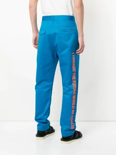 Shop Ex Infinitas Cooler Future Tailored Trousers In Blue