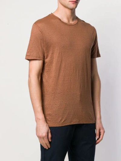Shop Altea Round Neck T-shirt - Brown