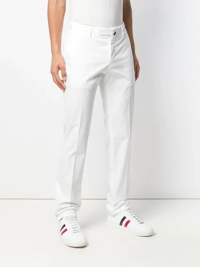 Shop Incotex Slim-fit Chinos In White