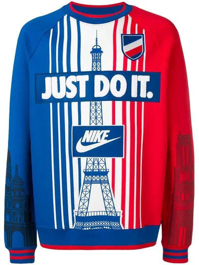 Nike Sportswear Paris Sweatshirt In Blue | ModeSens