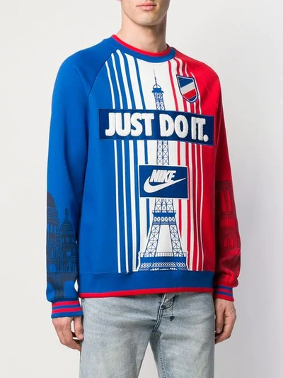 Nike Sportswear Paris Sweatshirt In Blue | ModeSens