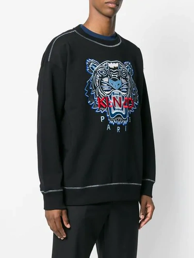 Shop Kenzo Tiger Sweatshirt In Black