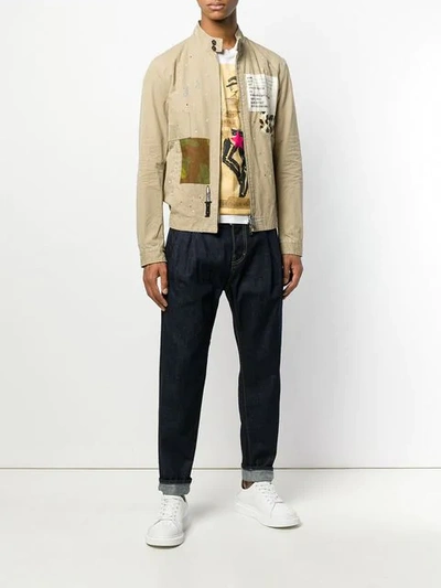 DSQUARED2 补丁设计夹克 - 棕色