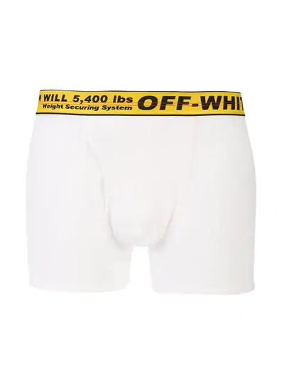 Off-white Three-pack White Industrial Boxers In White Yelllow