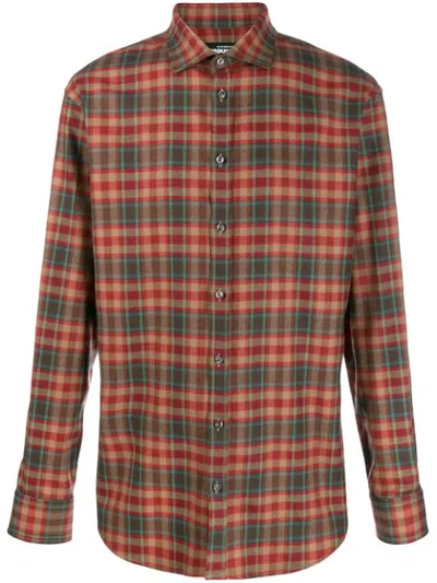 Shop Dsquared2 Check Print Shirt In Red