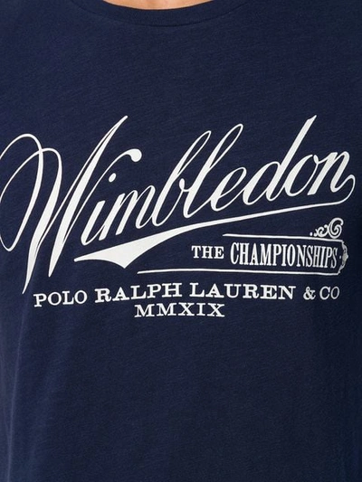 Shop Polo Ralph Lauren Contrast Print T-shirt - Blue
