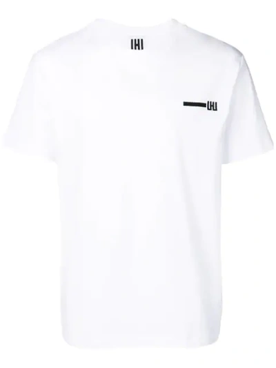 Shop Les Hommes Urban Logo T In White