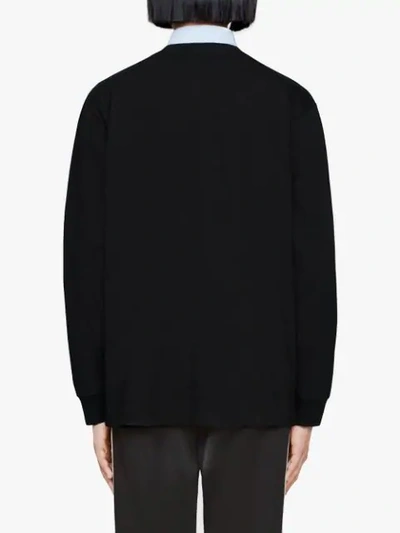 Shop Gucci Oversized T-shirt With Lyre Pach In Black