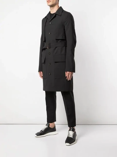 Shop Rick Owens Single Breasted Coat In Black