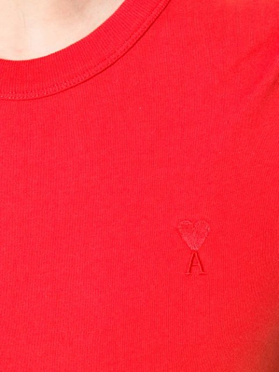 crewneck T-shirt red Ami de Coeur embroidery