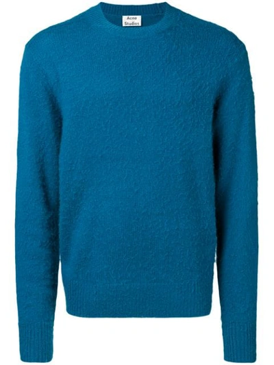 Shop Acne Studios Peele Crew Neck Sweater In Blue