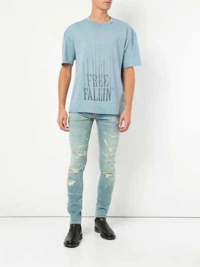 Shop Alchemist Free Fallin T-shirt In Blue