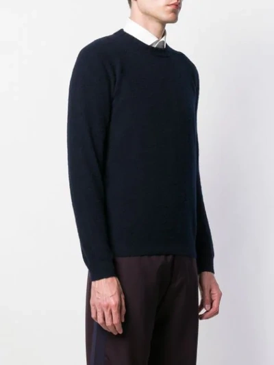 Shop Eleventy Classic Long-sleeve Sweater In Blue