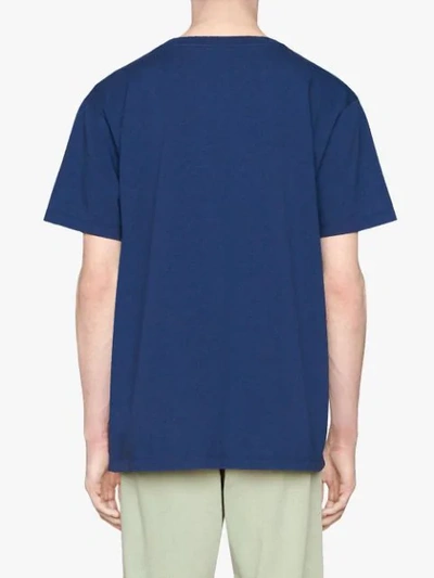 Shop Gucci Oversize T-shirt With Interlocking G In Blue