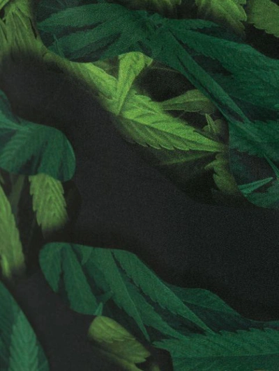 Shop Neil Barrett Leaf Print Swimming Trunks - Green