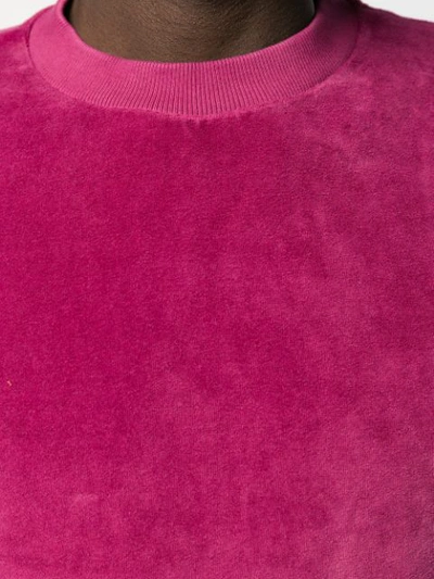 Shop Paura Sweatshirt Aus Velours - Rosa In Pink