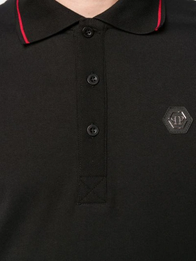 Shop Philipp Plein Original Ss Polo In Black