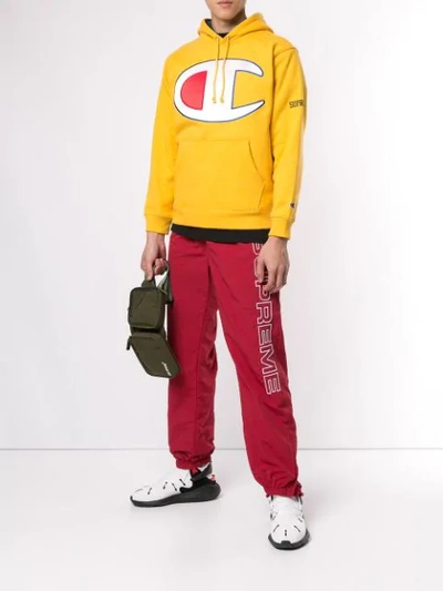 Shop Supreme Logo Hoodie In Yellow