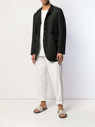 Shop Ann Demeulemeester Francis Trousers In White